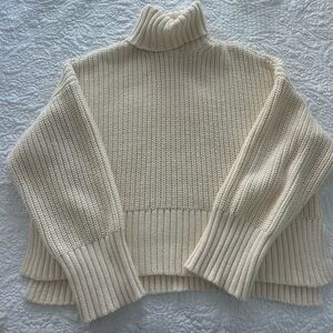 Madewell Cream Turtleneck Sweater